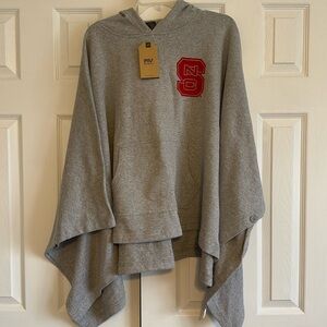 NWT NC State fleece poncho